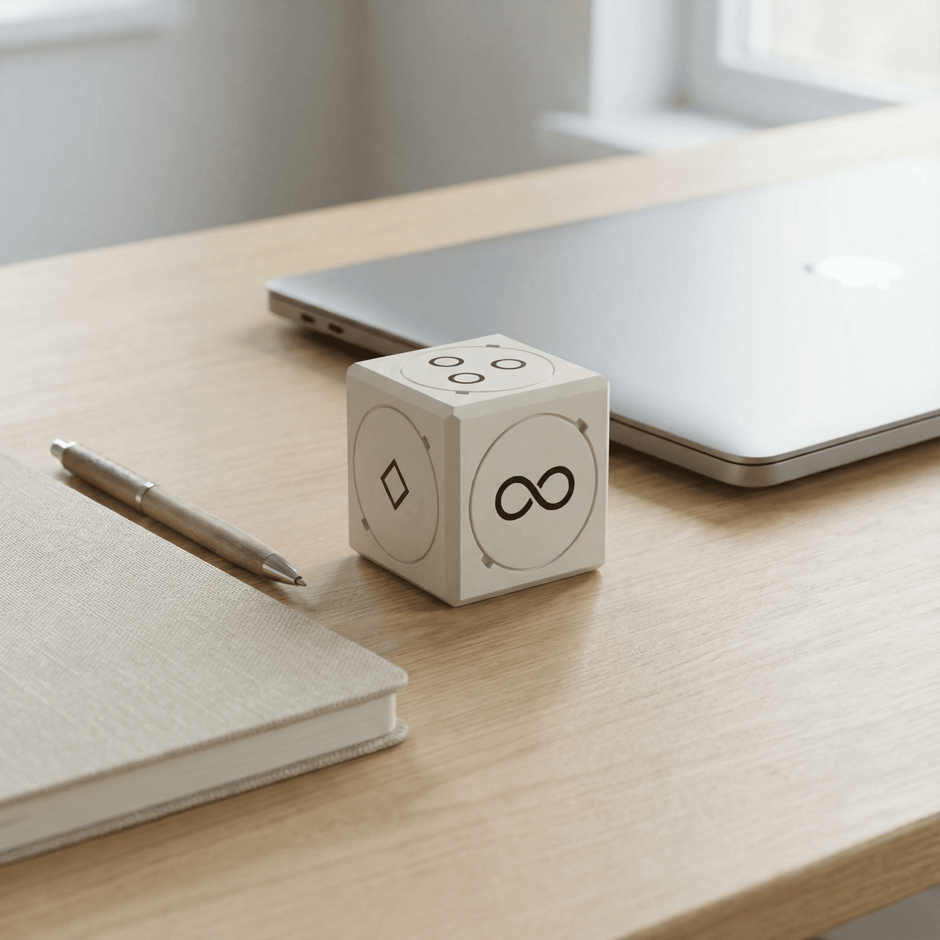 Facet device resting on a warm desk.